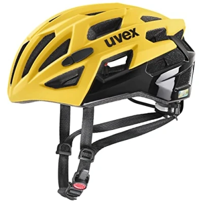 Imagen de uvex race 7, casco Performance seguro unisex, ajuste de talla individualizado, ventilación optimizada, sunbee black matt, 56 61 cm