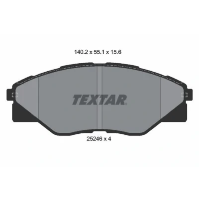 Imagen de TEXTAR 2524601 Juego de pastillas freno no preparado para indicador desgaste TOYOTA: HILUX 3 Pick up, Pritsche/Fahrgestell (KUN1, TGN3