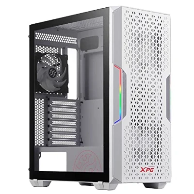Imagen de ADATA XPG STARKER Air Mid Tower PC Chassis, ATX/Micro ATX, Mini ITX, Compact Size, Tempered Glass Side Panel, I/O USB 3.0 Port, White