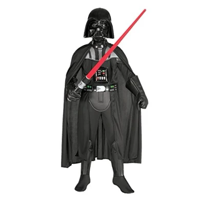 Imagen de Rubies Disfraz Darth Vader Premium para niños y niñas, Traje completo de lujo con capa máscara, Oficial Star Wars, Unisex Cosplay, Carnaval, Fiestas, Cumpleaños