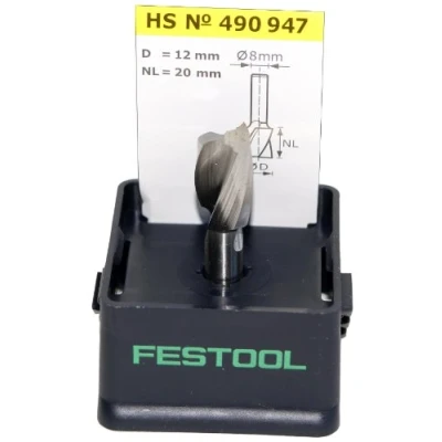 Imagen de Festool fresa helicoidal hw para ranurar hs spi s8 d12/20