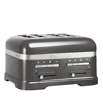 Imagen de KitchenAid 5KMT4205EMS Tostador (2500, , 50 60 Hz, 220 240V, 34,8 cm, 30,4 20,5 cm), plateado