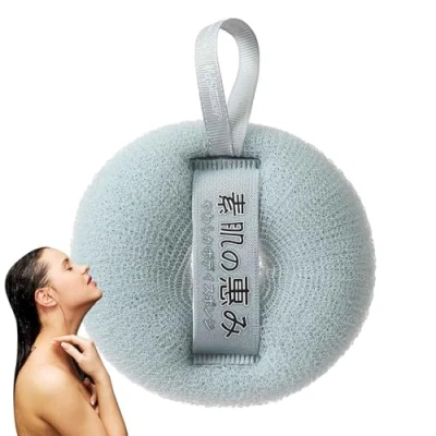 Imagen de fanelod esponja de baño para mujer,Esponjas Almohadillas Puf Bola ducha,Esponjas exfoliantes suaves, lufa espuma, ducha, esponjas