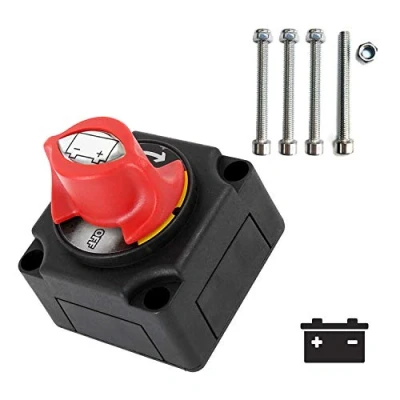 Imagen de IRYNA Interruptor aislador de batería 12 a 48 V,Interruptor Corte Energía,Master Power Desconexión Encendido/Apagado para Marina Barco/Coche/Vehículos,etc