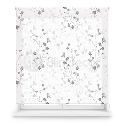 Imagen de Blindecor Flores Estor Enrollable Translúcido con Estampado Impresión Digital Modelo Bloom 150 x 180 cm (ancho por alto) Tamaño de la Tela 147 175 Estores para Ventanas