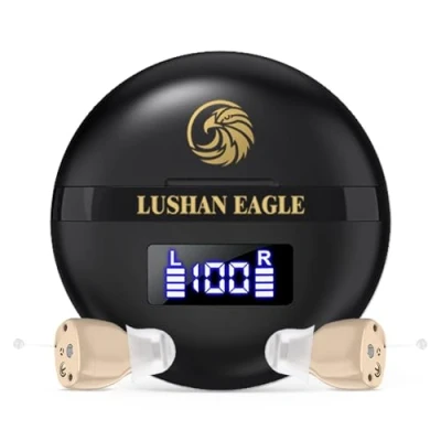 Imagen de LUSHAN EAGLE Auriculares de amplificación amplificador recargables reducción ruido inteligente (tono piel)