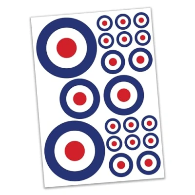 Imagen de SAFESIGN Calcomanías de vinilo RAF Roundel (20 unidades)