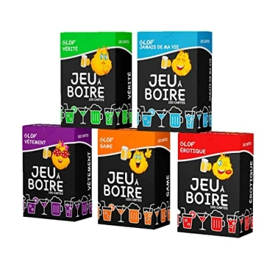Imagen de Glop Peut être Le Meilleur Jeu de Société Adulte à Boire, Dynamisant pour Soirées et Apéritifs, Jeux Cartes d&#039;alcool, Jouer Entre Amis