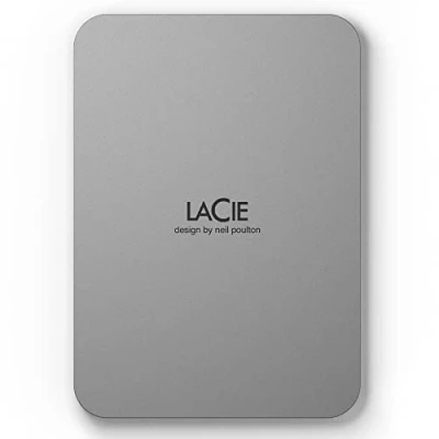Imagen de LaCie Mobile Drive Moon, 4 TB, HDD portátil externa, Silver, USB C 3.2, para PC y Mac, reciclado después del consumo con Adobe All Apps Plan 3 años servicios Rescue (STLP4000400)