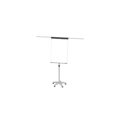 Imagen de Maul Flipchart MAULstandard, Pizarra blanca móvil de 73 x 101 cm con ruedas 5 pies y base redonda, magnética ajustable en altura, soporte bloque cambio rápido 2 soportes papel,
