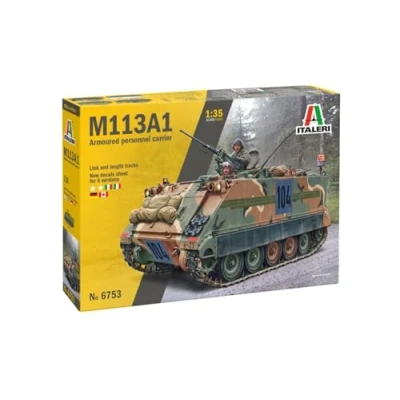 Imagen de Italeri 6753 1:35 M 113 APC modelismo, Kit, modelismo de pie, Manualidades, Hobby, Pegar, Kit plástico, Fiel al Detalle, Tanque, Militar