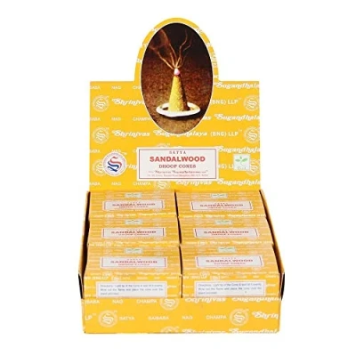 Imagen de B/12 Sandal Wood Dhoop Cones by Satya (12/50)