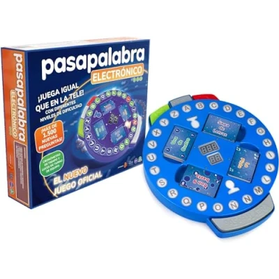 Imagen de Famogames Pasapalabra Electrónico, Juego De Mesa Familiar Original Del Programa Televisión, Con Un Rosco Luces Y Muchas Preguntas, Para Jugar Amigos Niños +3 Años, en Español