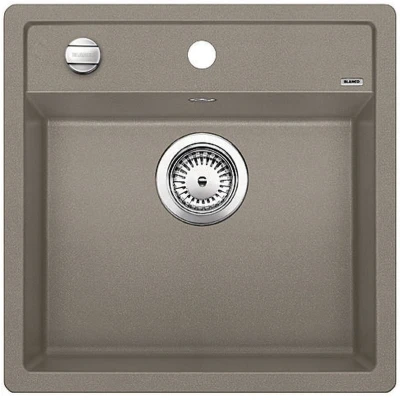 Imagen de Blanco 518528 Fregadero con Moderno Diseño para Armarios Bajos de SILGRANIT , Marrón, 50 cm Ancho