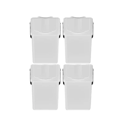 Imagen de Set de 4 cubos basura KEDEN SORTIBOX para reciclado, blanco, 100L