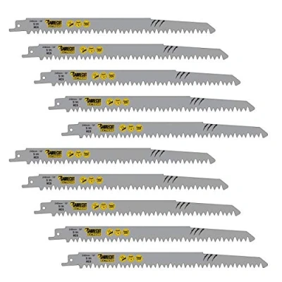 Imagen de 10 x SabreCut SCRS1531L_10 240 mm 5 TPI S1531L Hojas de sierra sable corte muy rápido para madera Compatible con Bosch Dewalt Makita y muchos otros
