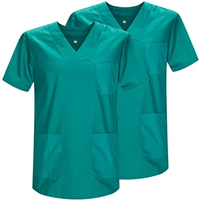 Imagen de MISEMIYA Pack 2 Pcs Casaca Sanitario Unisex Uniformes Sanitarios Uniforme MEDICOS Ref.817 * L, Verde 21