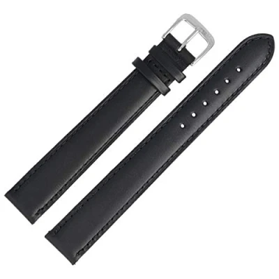 Imagen de MARBURGER Correa de Reloj Pulsera 20mm Cuero Negro XXL Suave Kit Montaje Herramientas 1012010000120