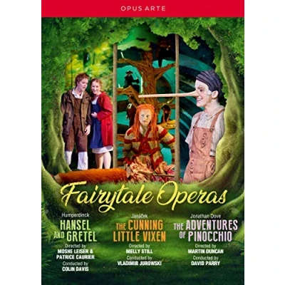 Imagen de Fairytale Operas. Hansel y Gretel. La zorrita astuta. Las aventuras de Pinocho. Varias orquestas cantantes [DVD]