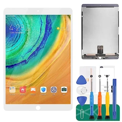 Imagen de Para iPad Pro 10.5 Pantalla LCD Reemplazo 2017 A1701 A1709 táctil digitalizador Panel de vidrio completo Asamblea reparación Kit (blanco)