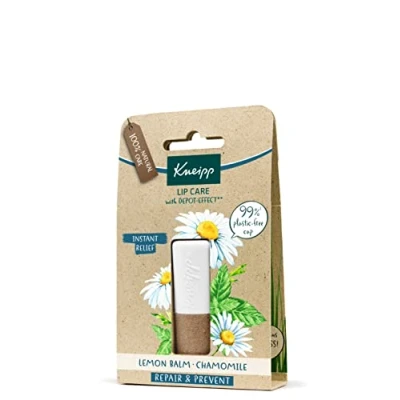 Imagen de Kneipp, Bálsamo Labial Repair &amp; Prevent, Reparador, Protector e Hidratante de Labios con Efecto Prolongado, 100% Natural, Extractos Manzanilla y Melisa, Aroma Sutil Ligero