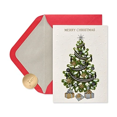 Imagen de Papyrus Tarjetas de Navidad en caja con sobres, esplendor la temporada, árbol (12 unidades)