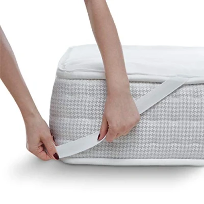 Imagen de Alreya Protector de colchon Impermeable 160x200 cm Cubre Colchón Transpirable, Algodón Natural, Hipoalergénico, Anti bacteriano, acaros Garantia 10 Anos