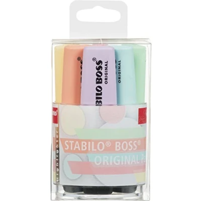 Imagen de STABILO Resaltador BOSS Original Pastel Bote x 6 resaltadores Colores surtidos