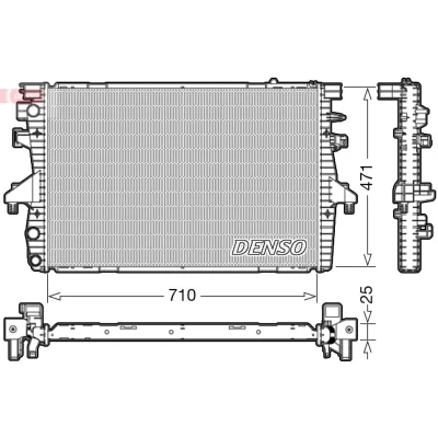 Imagen de DENSO DRM32039 Radiador, refrigeración del motor 710 495 25 VOLKSWAGEN: Transporter 5, 5 Bus, Multivan (7HM