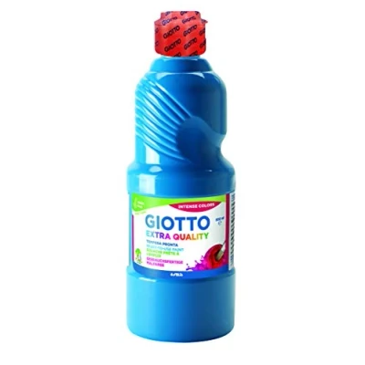 Imagen de Fila 135561 Bote Tempera Escolar de 500 ml (Lavable, sin Gluten) Color Azul Cyan