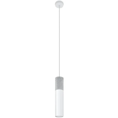 Imagen de SOLLUX lighting Borgio 2 Lampada A Sospensione Da Soffitto, Design Minimalista E Industriale, Lampadina GU10 Sostituibile, 2x40 W, Cemento Acciaio V