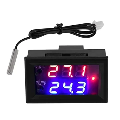 Imagen de Controlador de termostato digital multiusos 12 V CC, con sensor pantalla digital, microcomputadora