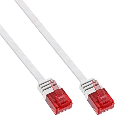 Imagen de Inline Flat Patch Cord Utp Cat.6 5m White Cables De Red