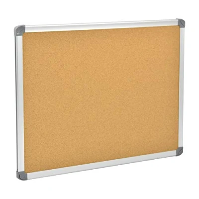 Imagen de Danieli Store Pizarra de Corcho 90x60 cm. Tablón Anuncios con Marco Aluminio y Tapa Tornillos Oculta. Pared para Fotos Avisos