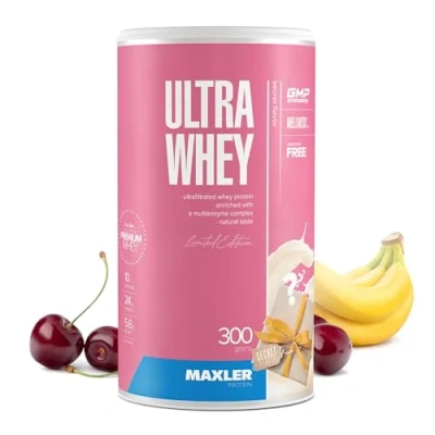 Imagen de Maxler Ultra Whey proteína 24 g de por porción Polvo suero puro Concentrado Aislado con BCAA Plátano cereza