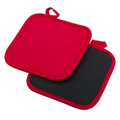 Imagen de Westmark 2 Agarraderas, Cuadrado, Dimensiones: aprox.20 x 20 cm, Algodón / neopreno, Color: rojo negro, 15622270