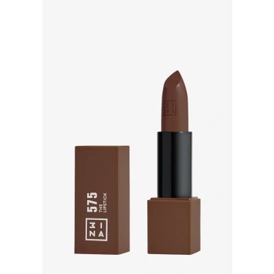 Imagen de 3INA MAKEUP The Lipstick 575 Marrón Oscura Labial Cremoso Barra de Labios Mate con Vitamina E y Manteca Karité Alta Pigmentación Olor a Vainilla Vegan Cruelty Free
