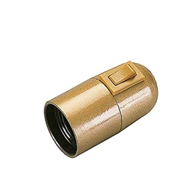 Imagen de Poly Pool PP0496X Portalámparas E27 con interruptor, dorado