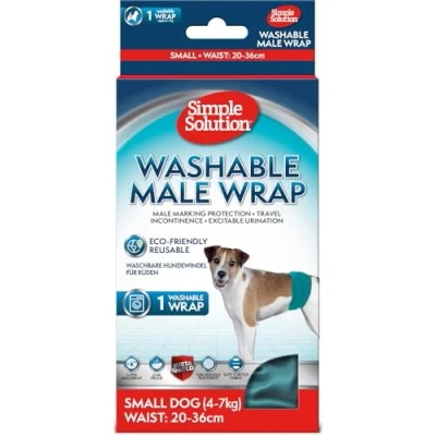 Imagen de Simple Solution Pañal Envolvente y Lavable para Perros, tamaño pequeño