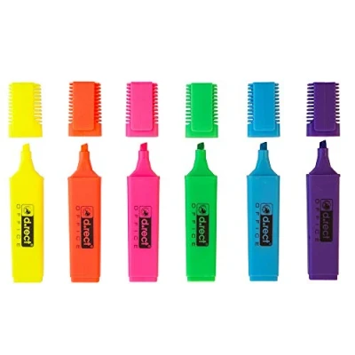 Imagen de D.RECT 1127 Rotuladores fluorescentes (6 colores)