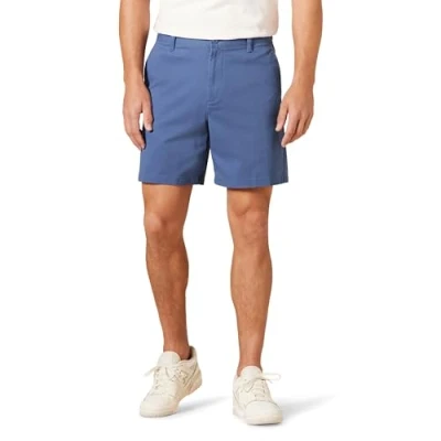 Imagen de Amazon Essentials Pantalones Chinos elásticos cómodos de Corte clásico, Tiro 18 cm Hombre, Azul Oscuro, 42W