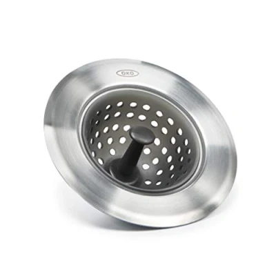 Imagen de OXO Colador Good Grips para fregadero de cocina, gris