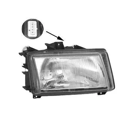 Imagen de VAN WEZEL 5826962 Faros derecha H4 para circulación por la sin servomotor reg. alcance luces P43t
