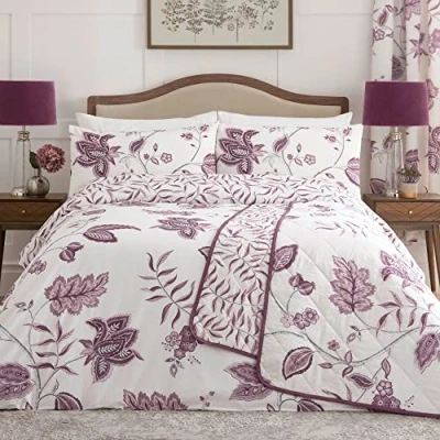 Imagen de Dreams &amp; Drapes Design Samira Juego de Funda nórdica Reversible para Cama Doble, Color Morado