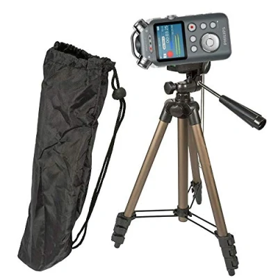Imagen de TronicXL Trípode profesional TRIPOD 19 de aluminio, grabadora audio, audio 1/4 pulgadas, compatible con Roland Philips Tascam, Sony Olympus Zoom H4n Pro H5 H6, móvil H2n