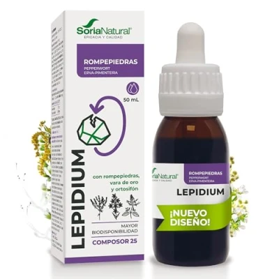 Imagen de Soria Natural Composor 25 Rompepiedras, Vara de Oro, Ciclodextrinas Salud hepática, útil en caso piedras y cálculos, diurético Bote 50ml