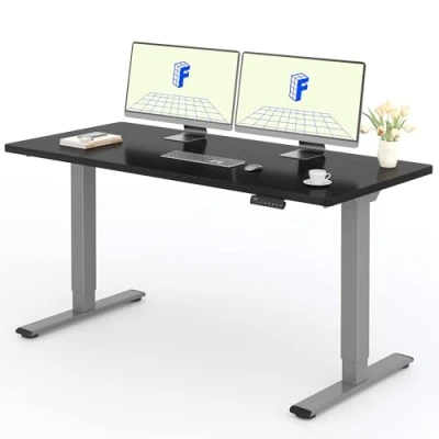 Imagen de FLEXISPOT Escritorio Elevable Eléctrico 160X80cm con Tablero Entero 2 Motor, Standing Desk, Mesa de 4 Opciones Memoria Inteligente para Oficina y Hogar Negro