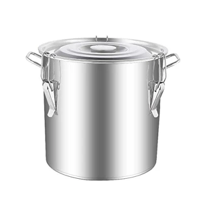 Imagen de AMYSTY Arroz Inoxidable Tanque de arroz,Recipientes para Alimentos Cocina Hermeticos con Tapa,Contenedores 304 Almacenamiento Acero Inoxidable(Size:5L)
