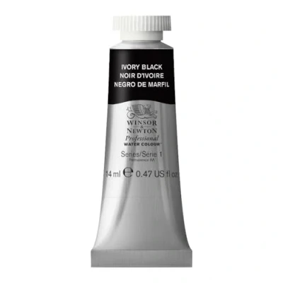 Imagen de Winsor &amp; Newton Acuarela Profesional Pintura De Acuarela, Alta Luminosidad, Resistente a la Luz, Calidad Archivo, Tubo 14 ML, Color Negro Marfil