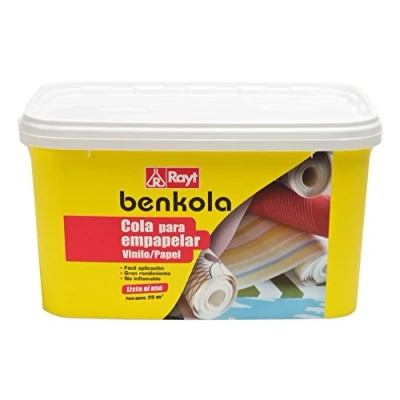 Imagen de Rayt 1760 23 Benkola papel vinilo: Cola para empapelar. Lista al uso. pintado o vinilo con dorso de tejido. Excelente adherencia y fácil usar. 5 kg
